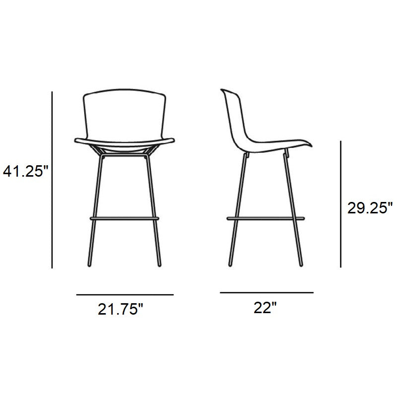 Bertoia Molded Shell Stool