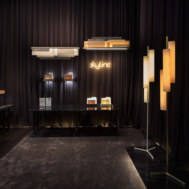 Black Note Triplet Floor Lamp