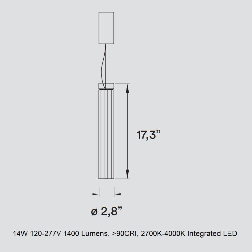 Estela Vertical LED Suspension Light