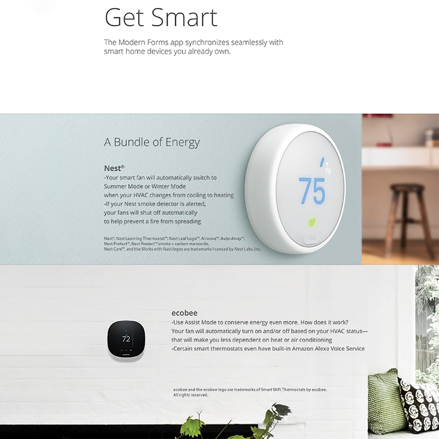 Axis Indoor/Outdoor LED Smart Ceiling Fan