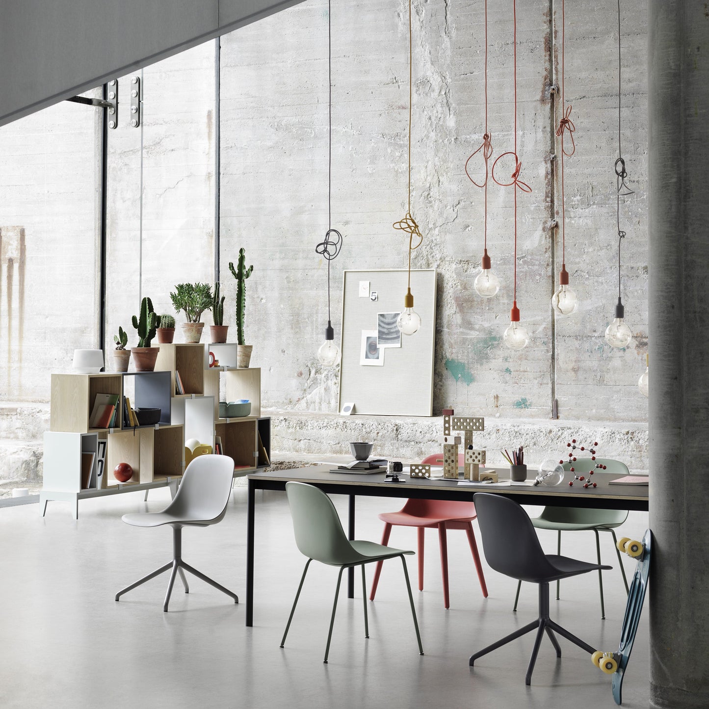 Pale Blue E27 Pendant Light - OPEN BOX