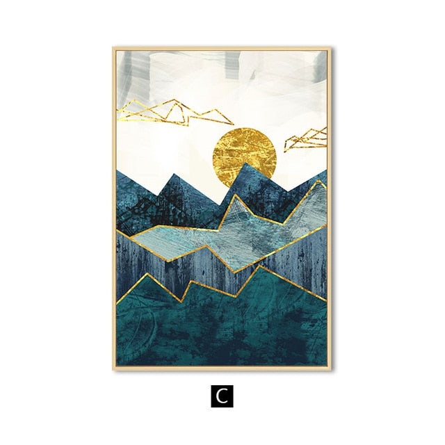 Golden Sun and Mountains | Canvas Print