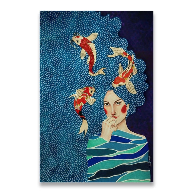 Woman in Bold Canvas Print