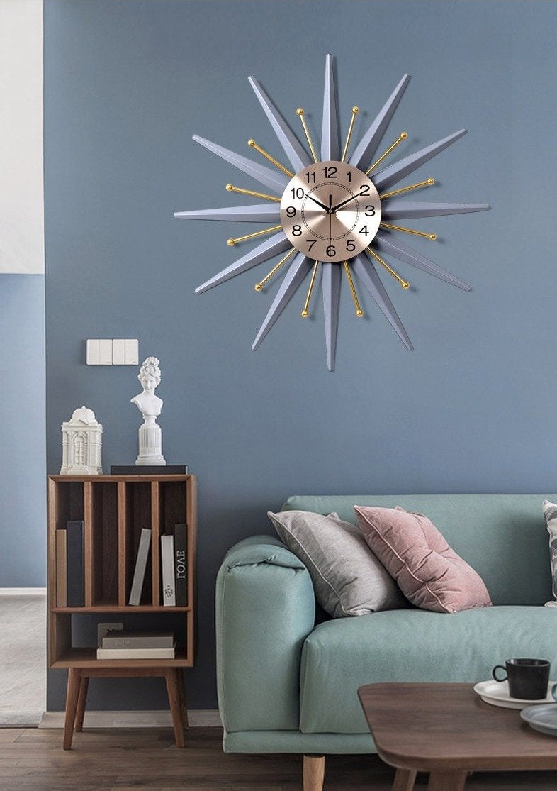 Nordic Metal Snowflake Wall Clock - Novus Decor Wall Decor