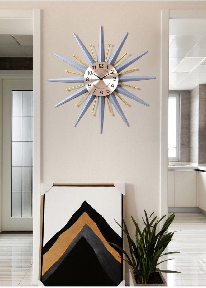 Nordic Metal Snowflake Wall Clock - Novus Decor Wall Decor