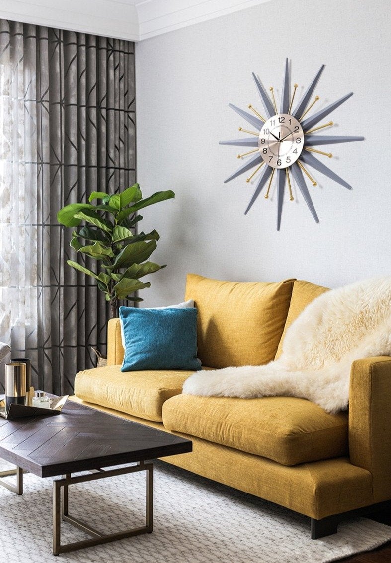 Nordic Metal Snowflake Wall Clock - Novus Decor Wall Decor