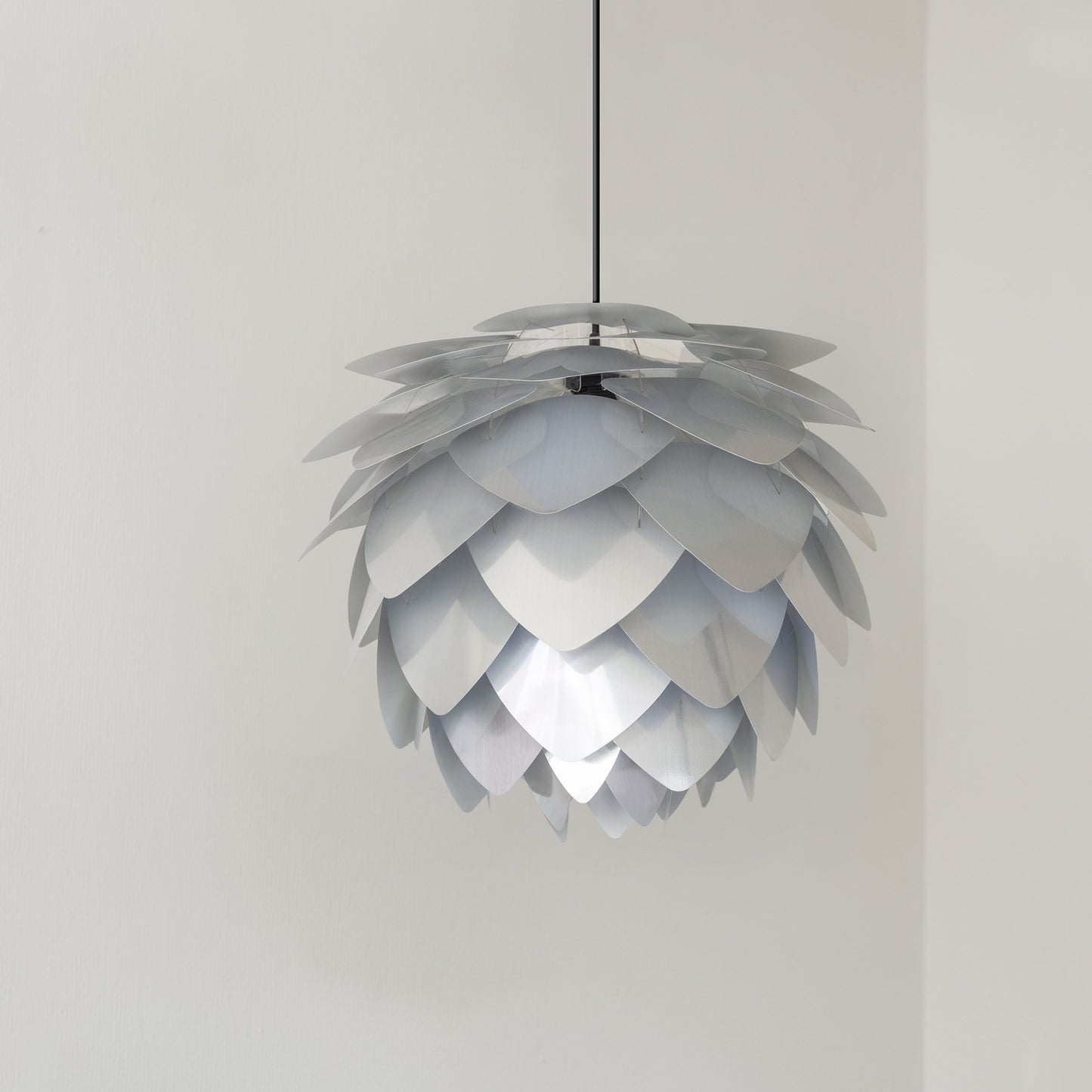 Steel / Black Hardwired with Canopy / Small: 10.6 in diameter Silvia Pendant Light OPEN BOX