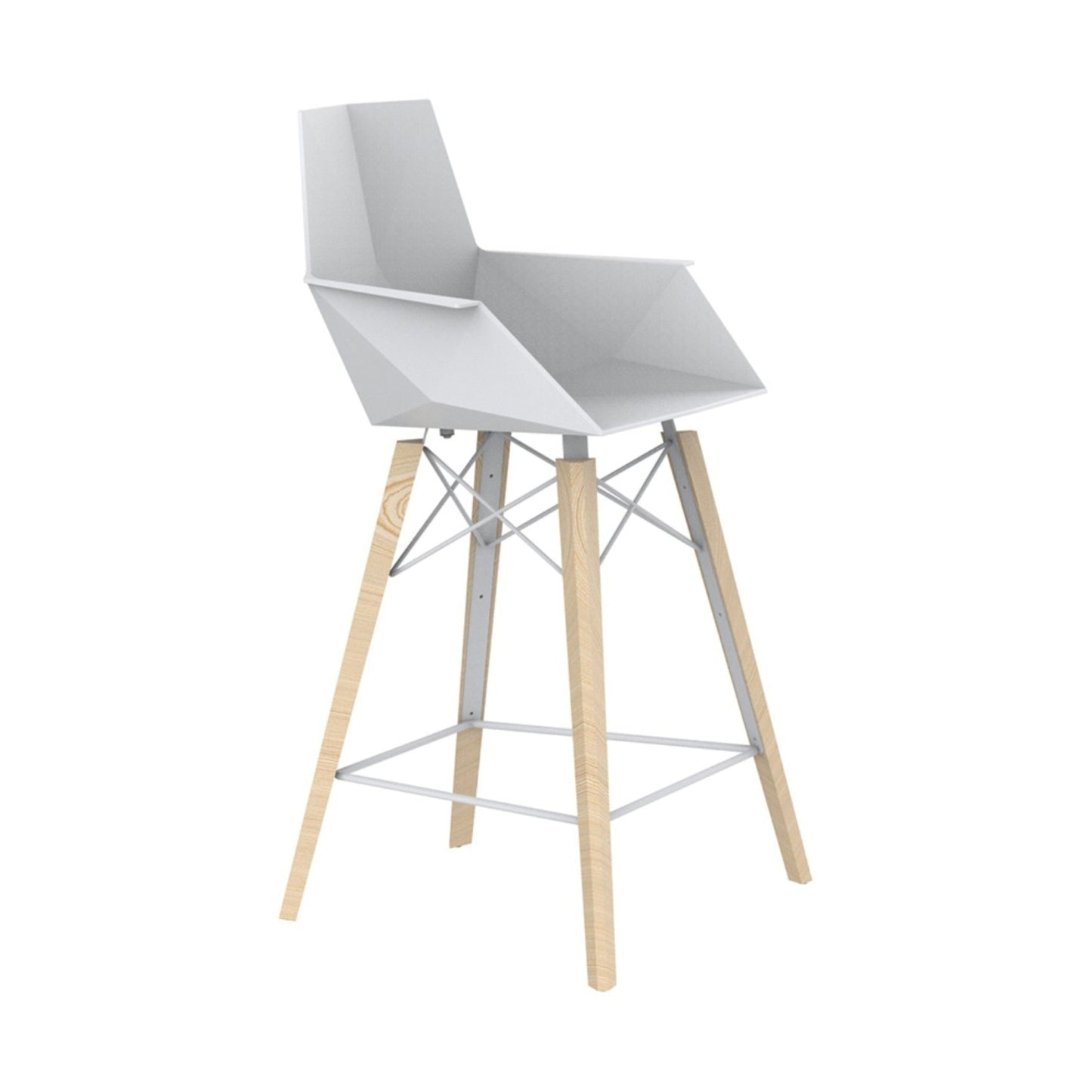 Faz Wood Stool with Arms (Set of 4)