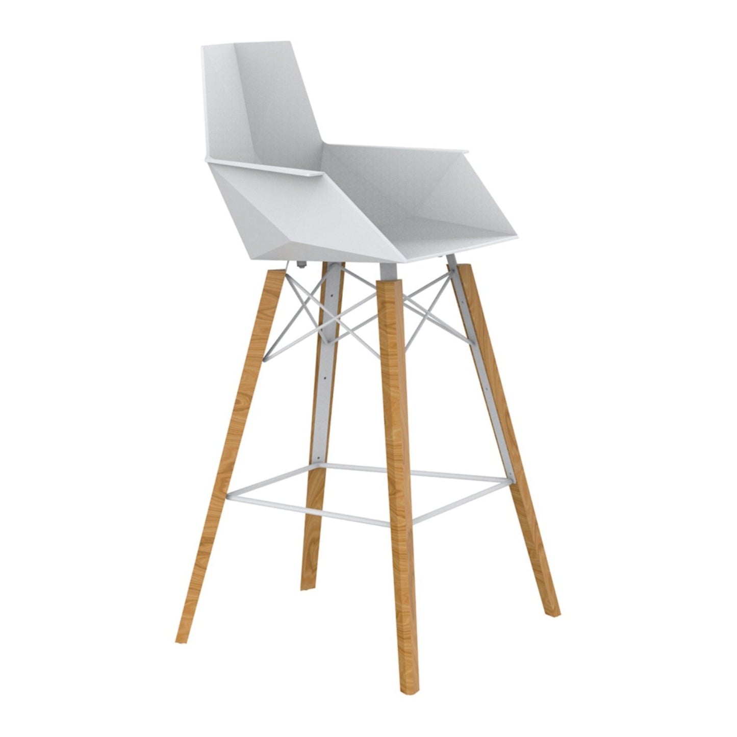 Faz Wood Stool with Arms (Set of 4)