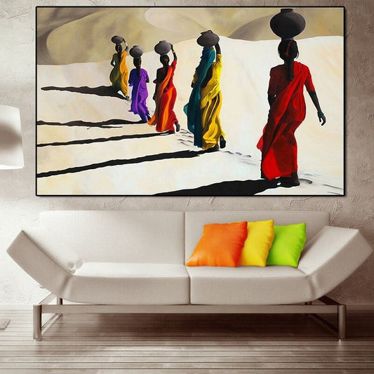 Walking in the Desert Canvas Print