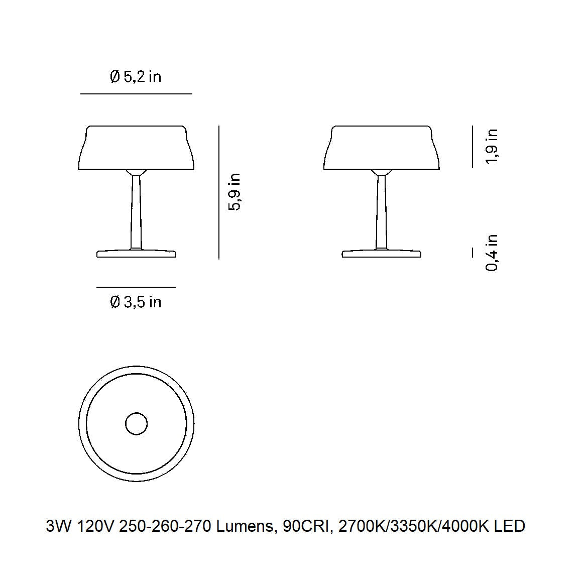 Sister Outdoor Mini Portable Table Lamp